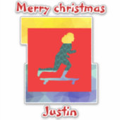 Weihnachtsgeschenk, personalisierter Name Aufkleber (Vorderseite)