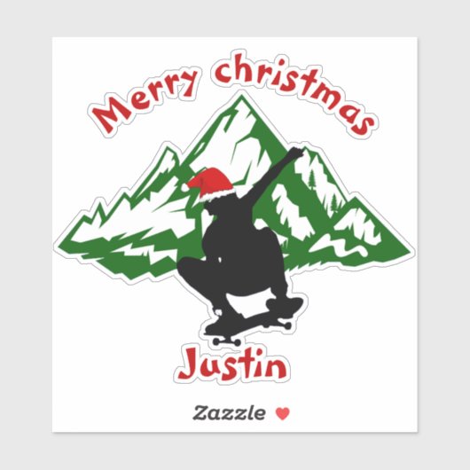 Weihnachtsgeschenk, personalisierter Name Aufkleber (Blatt)