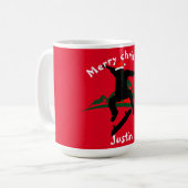 Weihnachtsgeschenk, personalisierter Name Kaffeetasse (Vorderseite Links)