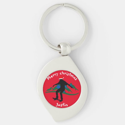 Weihnachtsgeschenk, personalisierter Name Schlüsselanhänger (Vorderseite)
