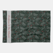 Weihnachtsgeschenk Personalisierter Name & Textges Geschirrtuch (Horizontal)