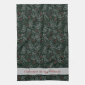 Weihnachtsgeschenk Personalisierter Name & Textges Geschirrtuch (Vertikal)