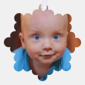 Weihnachtsgeschenk Personalisiertes Foto Ornament Karte (Vorderseite)