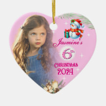 Weihnachtsgeschenk Personalisiertes Girl Foto Herz