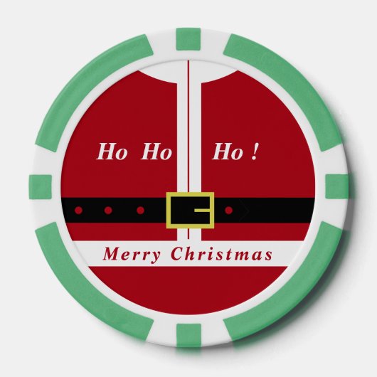 Weihnachtsgeschenk Poker Chips mit Funny Santa Des (Vorderseite)