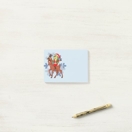 Weihnachtsgeschenk Post-it Klebezettel (Auf Schreibtisch)