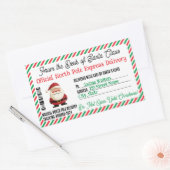 Weihnachtsgeschenk Poststicker Nordpol Lieferung Rechteckiger Aufkleber (Umschlag)
