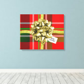 Weihnachtsgeschenk Print Tartan Muster Zuhause Dek Leinwanddruck (Insitu (Holzboden))