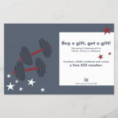 Weihnachtsgeschenk-Promotion für die Fitness Flyer (Vorne)