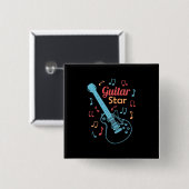 Weihnachtsgeschenk | Proud Guitarrist Star Button (Vorne & Hinten)