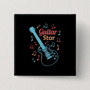Weihnachtsgeschenk Proud Guitarrist Star Button