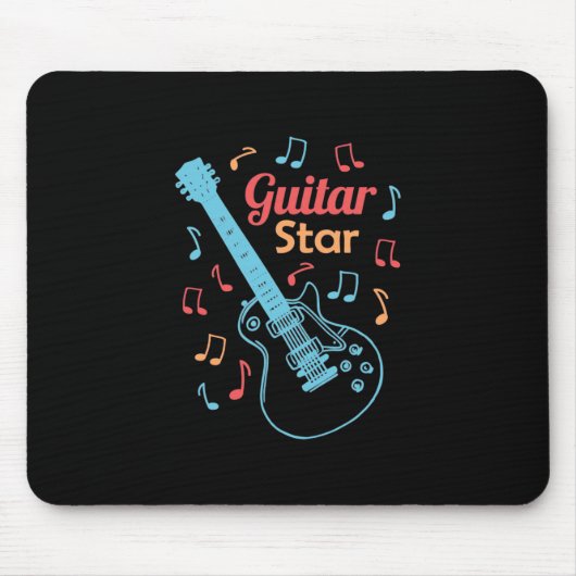 Weihnachtsgeschenk | Proud Guitarrist Star Mousepad (Vorne)