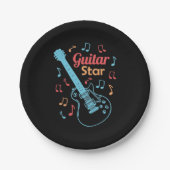 Weihnachtsgeschenk | Proud Guitarrist Star Pappteller (Vorderseite)