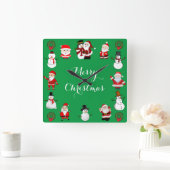 Weihnachtsgeschenk Quadratische Wanduhr (Zuhause)
