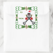 Weihnachtsgeschenk Quadratischer Aufkleber (Tasche)