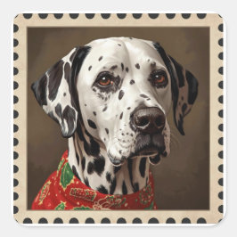 Weihnachtsgeschenk quadratischer aufkleber
