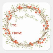 Weihnachtsgeschenk Quadratischer Aufkleber (Vorderseite)