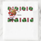 Weihnachtsgeschenk Rechteckiger Aufkleber (Tasche)