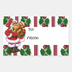 Weihnachtsgeschenk Rechteckiger Aufkleber