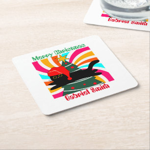 Weihnachtsgeschenk Rechteckiger Pappuntersetzer