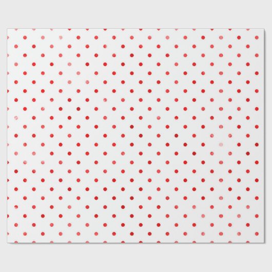Weihnachtsgeschenk Red Polka Dot Modernes Geschenk Geschenkpapier (Flach)