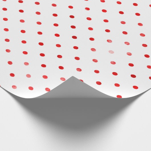 Weihnachtsgeschenk Red Polka Dot Modernes Geschenk Geschenkpapier (Ecke)