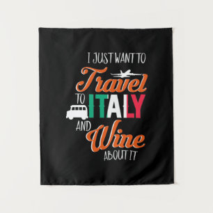 Weihnachtsgeschenk   Reisen nach Italien und Wein  Wandteppich