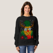 Weihnachtsgeschenk Rentier Hirsche Ananas Sung Sweatshirt (Vorne ganz)