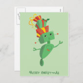 Weihnachtsgeschenk-Roboter Feiertagspostkarte (Vorne/Hinten)