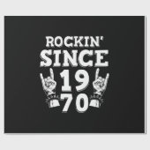 Weihnachtsgeschenk | Rockin Seit 1970 Geschenkpapier (Flach)