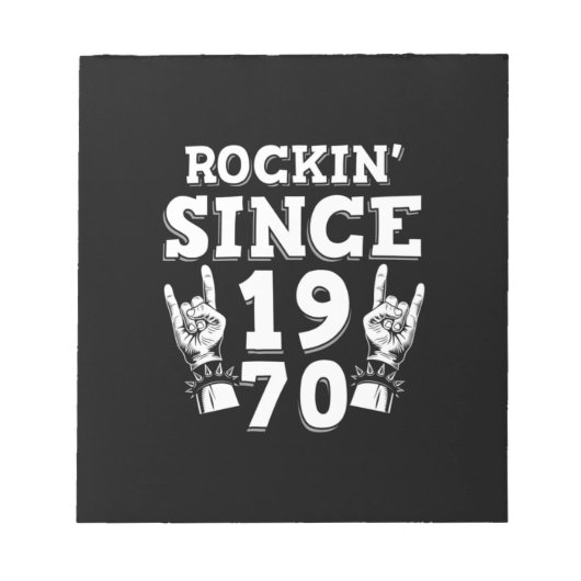 Weihnachtsgeschenk | Rockin Seit 1970 Notizblock (Vorderseite)