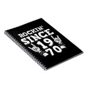 Weihnachtsgeschenk | Rockin Seit 1970 Notizblock (Rechte Seite)