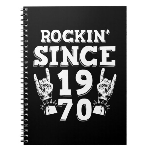 Weihnachtsgeschenk | Rockin Seit 1970 Notizblock (Vorderseite)