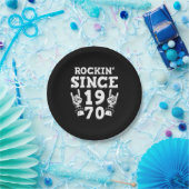 Weihnachtsgeschenk | Rockin Seit 1970 Pappteller (Party)