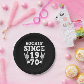 Weihnachtsgeschenk | Rockin Seit 1970 Pappteller (Party)