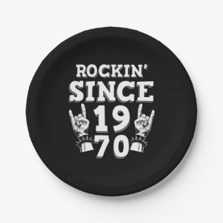 Weihnachtsgeschenk | Rockin Seit 1970 Pappteller