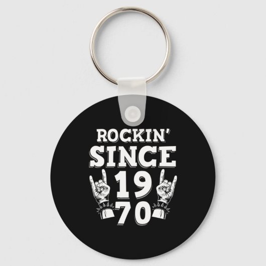 Weihnachtsgeschenk | Rockin Seit 1970 Schlüsselanhänger (Vorderseite)