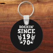 Weihnachtsgeschenk | Rockin Seit 1970 Schlüsselanhänger (Vorderseite)