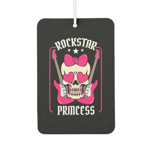 Weihnachtsgeschenk | Rockstar Princess Skull Autolufterfrischer (Vorderseite)