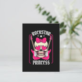 Weihnachtsgeschenk | Rockstar Princess Skull Dankeskarte (Stehend Vorderseite)