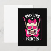 Weihnachtsgeschenk | Rockstar Princess Skull Dankeskarte (Vorne/Hinten)