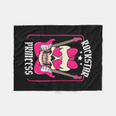 Weihnachtsgeschenk | Rockstar Princess Skull Fleecedecke (Vorderseite (Horizontal))