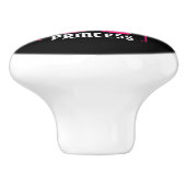 Weihnachtsgeschenk | Rockstar Princess Skull Keramikknauf (Seitenansicht)