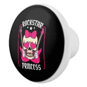 Weihnachtsgeschenk | Rockstar Princess Skull Keramikknauf (Rechts)