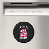 Weihnachtsgeschenk | Rockstar Princess Skull Magnet (In Situ (Geschirrspüler))