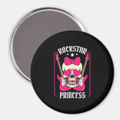Weihnachtsgeschenk | Rockstar Princess Skull Magnet (Vorderseite/Rückseite)