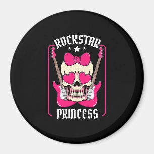 Weihnachtsgeschenk Rockstar Princess Skull Magnet