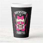 Weihnachtsgeschenk | Rockstar Princess Skull Milchtasse (Vorderseite)