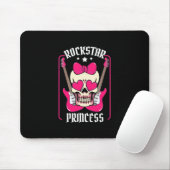 Weihnachtsgeschenk | Rockstar Princess Skull Mousepad (Mit Mouse)