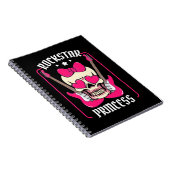 Weihnachtsgeschenk | Rockstar Princess Skull Notizblock (Rechte Seite)